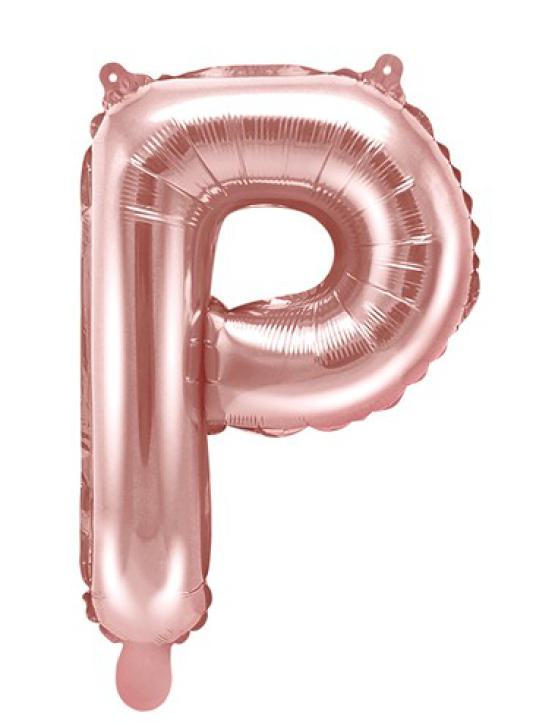 Folienballon Buchstabe P rosè gold