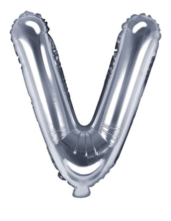 Folienballon Buchstabe V silber