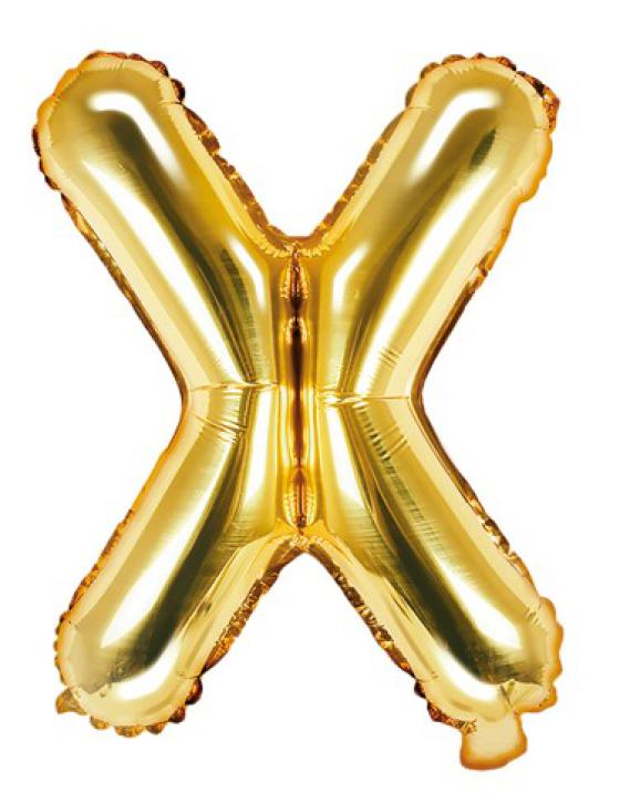 Folienballon Buchstabe X gold