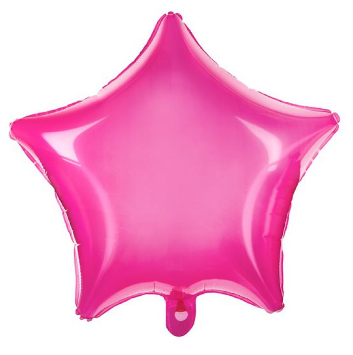 Folienballon Stern transparent pink