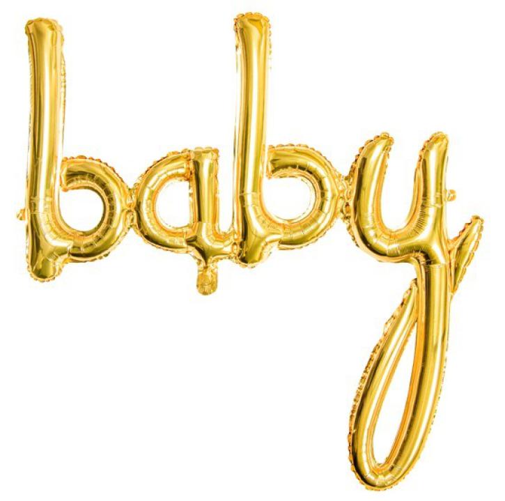 Folienballon Schriftzug Baby gold