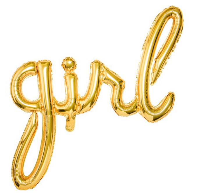 Folienballon Schriftzug Girl gold