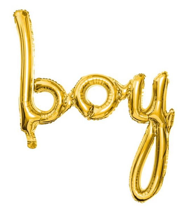 Folienballon Schriftzug Boy gold