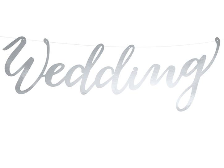 Hochzeitsbanner Wedding silber