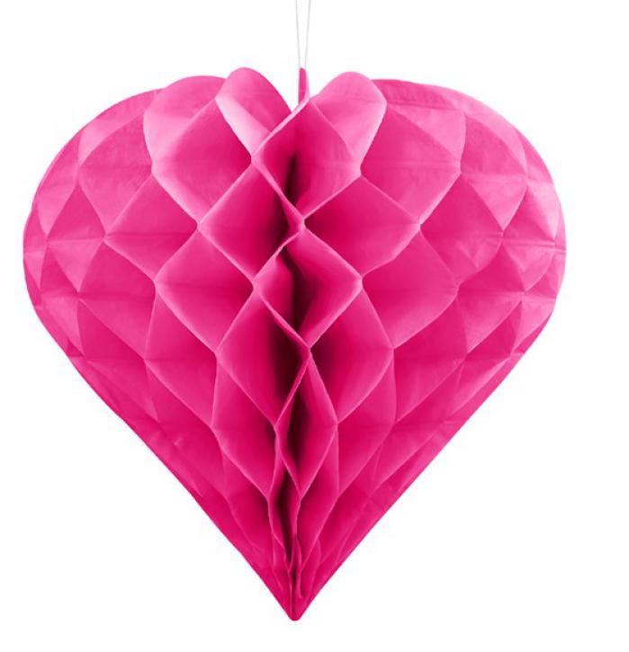 Wabenball Herz pink 30cm