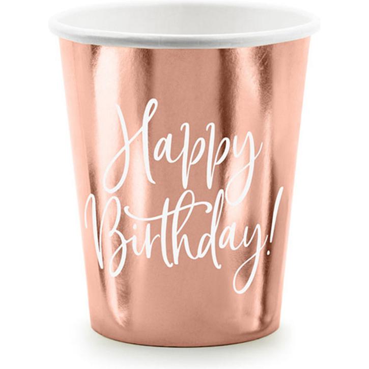 Becher rosegold Happy Birthday