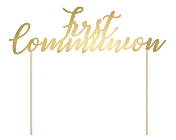 Tortentopper first Communion gold