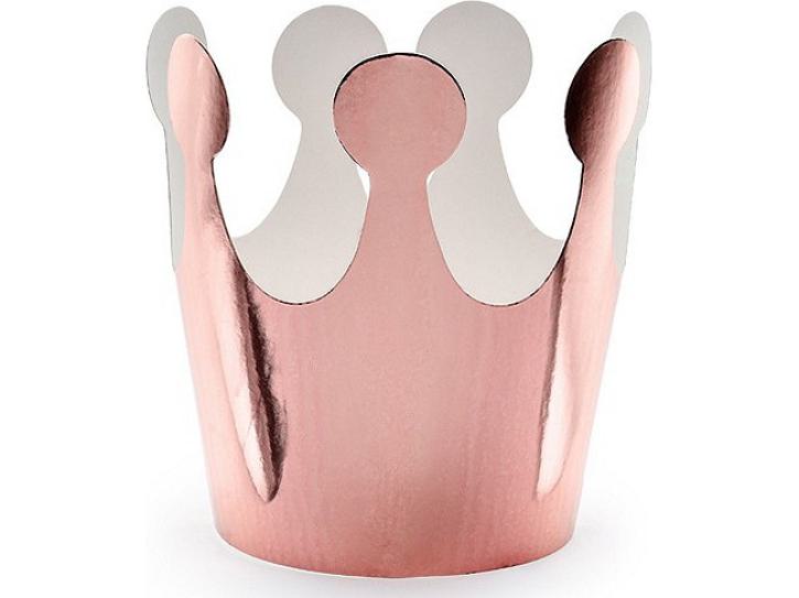 Krone Party rosegold 6 Stk.