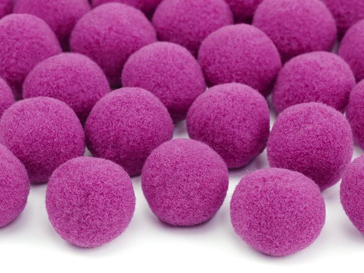 Pompons dunkelpink 20 Stk.