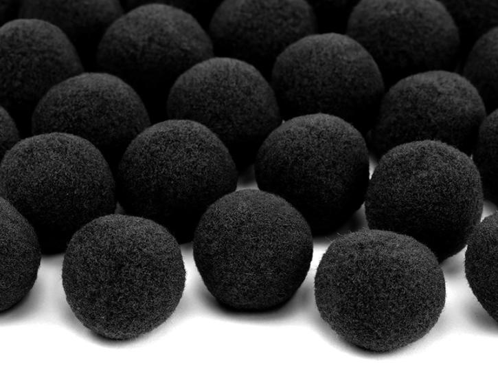 Pompons schwarz 20 Stk.