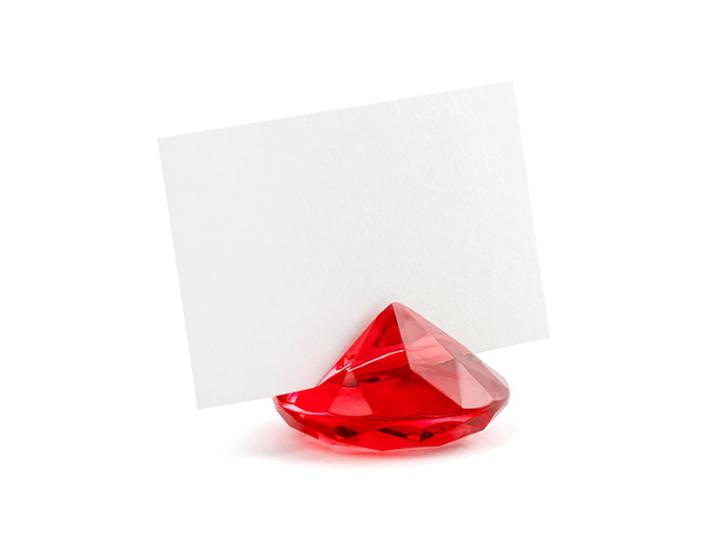 Tischkartenhalter Diamanten rot 10 Stk.