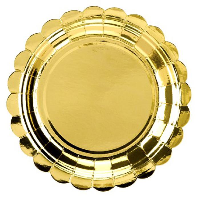 Teller Metallic gold 6 Stk.