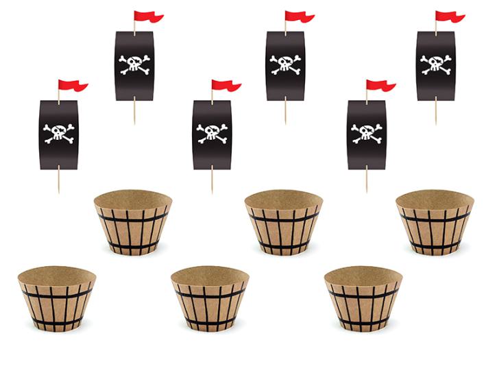 Cupcake Set Pirate Party 12 tlg.