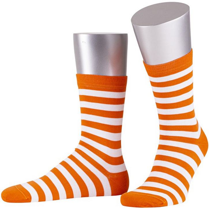 Ringelsocken orange/weiß Gr. 42-44