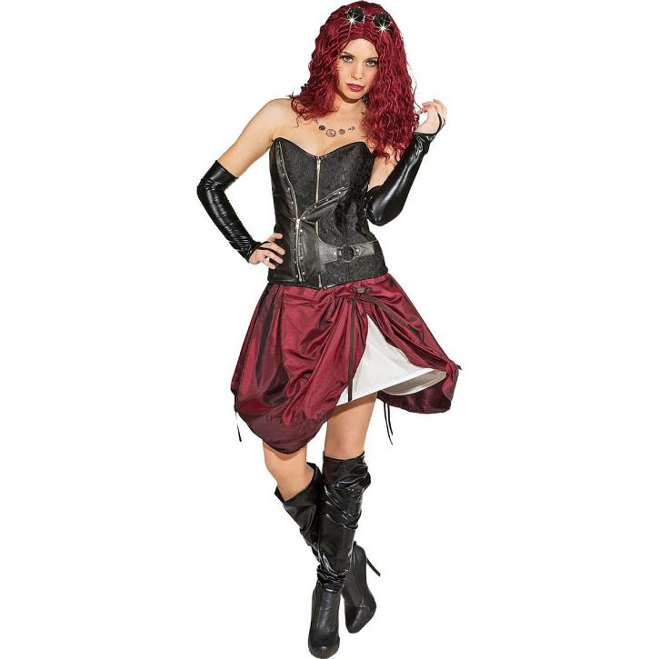 Steampunk Korsage mit Reißverschluss, Gr. L