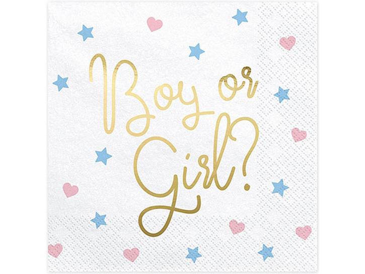 Servietten boy or girl babyshower 20 Stk.