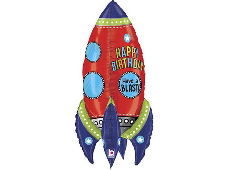 Folienballon Happy Birthday Rackete